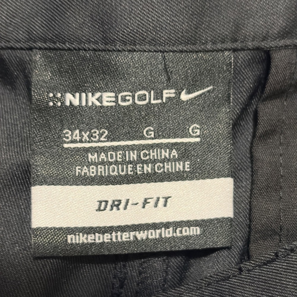 Nike Golf Pants Mens 34x32 Black Dri-FIT Performance Golf Chinos - Picture 5 of 11